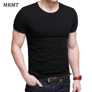 Lycra Men'S T Shirt Short Sleeve T-Shirt O-Neck Slim Solid Color Half Sleeved Tee Shirt 2020 MRMT